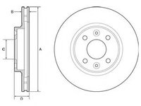 Disc frana RENAULT CLIO Grandtour IV (2013 - 2020) DELPHI BG4570C