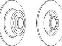 Disc frana RENAULT CLIO I (B/C57, 5/357) (1990 - 1998) FERODO DDF1369C-1 piesa NOUA