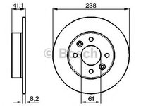 Disc frana RENAULT CLIO I (B/C57, 5/357) (1990 - 1998) BOSCH 0 986 478 273 piesa NOUA