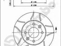 Disc frana RENAULT CLIO I B C57 5 357 BREMBO 09.3148.75