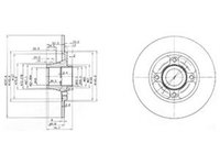 Disc frana RENAULT CLIO I B C57 5 357 DELPHI BG3360