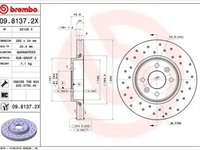 Disc frana RENAULT CLIO II BB0 1 2 CB0 1 2 BREMBO 09.8137.2X