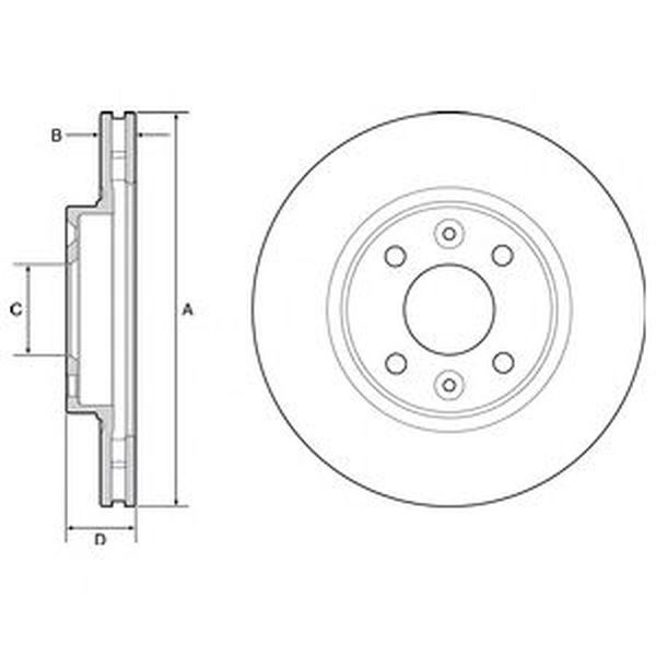 Disc frana RENAULT CLIO IV DELPHI BG4570C