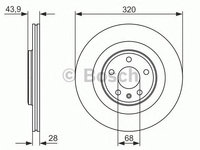 Disc frana RENAULT CLIO IV - OEM - BOSCH: 0986479552|0 986 479 552 - Cod intern: W02654071 - LIVRARE DIN STOC in 24 ore!!!