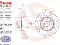 Disc frana RENAULT CLIO Mk II (BB0/1/2_, CB0/1/2_) (1998 - 2016) BREMBO 09.8137.2X