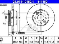 Disc frana RENAULT ESPACE II J/S63 ATE 24.0111-0150.1