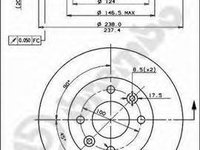 Disc frana RENAULT ESPACE (J11_), RENAULT FUEGO (136_), RENAULT 18 limuzina (134_) - BREMBO 09.4925.10