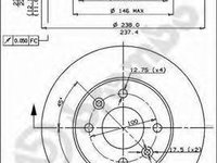 Disc frana RENAULT EXTRA caroserie (F40_, G40_), RENAULT CLIO (B/C57_, 5/357_), RENAULT ENCORE (B/C37_) - BREMBO 08.2958.14