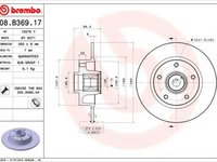 Disc frana RENAULT FLUENCE (L30_) (2010 - 2020) BREMBO 08.B369.17