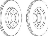 Disc frana RENAULT GRAND SCÉNIC II (JM0/1_) (2004 - 2016) FERODO DDF1124