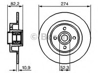 Disc frana RENAULT GRAND SCÉNIC II (JM0/1_) (2004 - 2016) Bosch 0 986 479 277