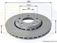 Disc frana RENAULT GRAND SCÉNIC III (JZ0/1_) (2009 - 2016) COMLINE ADC1585V