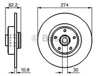 Disc frana RENAULT GRAND SCENIC II (JM0/1) (2004 - 2016) BOSCH 0 986 479 273 piesa NOUA