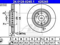 Disc frana RENAULT GRAND SCENIC III (JZ0/1) (2009 - 2016) ATE 24.0128-0245.1 piesa NOUA