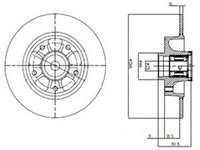 Disc frana RENAULT GRAND Scenic III JZ0 1 DELPHI BG9112RS