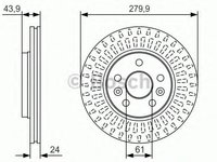 Disc frana RENAULT KANGOO BE BOP (KW0/1) (2009 - 2016) BOSCH 0 986 479 S66 piesa NOUA