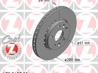 Disc frana RENAULT KANGOO / GRAND KANGOO (KW0/1_), RENAULT KANGOO Express (FW0/1_), RENAULT KANGOO BE BOP (KW0/1_) - ZIMMERMANN 470.2437.20