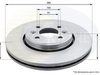 Disc frana RENAULT KANGOO Rapid (FC0/1_) (1997 - 2016) COMLINE ADC1517V