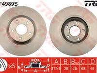 Disc frana RENAULT KOLEOS (HY_) (2008 - 2020) TRW DF4989S