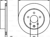 Disc frana RENAULT KOLEOS HY BOSCH 0 986 479 C12