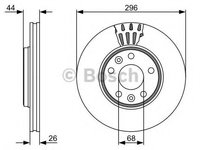 Disc frana RENAULT LAGUNA cupe (DT0/1) (2008 - 2016) Bosch 0 986 479 551