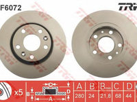 Disc frana RENAULT LAGUNA cupe DT0 1 TRW DF6072 PieseDeTop