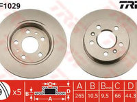 Disc frana RENAULT LAGUNA I (B56, 556) (1993 - 2001) TRW DF1029 piesa NOUA