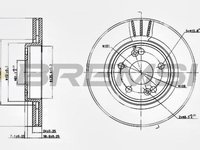 Disc frana RENAULT LAGUNA I B56 556 BREMSI DBB123V