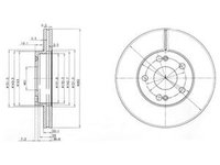 Disc frana RENAULT LAGUNA I B56 556 DELPHI BG2695