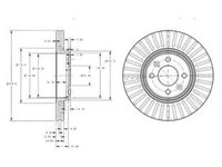 Disc frana RENAULT LAGUNA I B56 556 DELPHI BG3430C