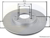 Disc frana RENAULT LAGUNA I Grandtour (K56) (1995 - 2001) COMLINE ADC1510V piesa NOUA