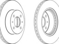 Disc frana RENAULT LAGUNA I I (B56_, 556_), RENAULT SAFRANE (B54_), RENAULT LAGUNA I Estate (K56_) - FERODO DDF1006