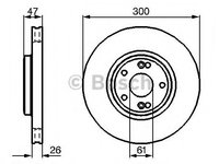 Disc frana RENAULT LAGUNA II (BG0/1_) (2001 - 2016) Bosch 0 986 479 B47