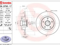 Disc frana RENAULT LAGUNA II (BG0/1_) (2001 - 2020) BREMBO 08.9792.17