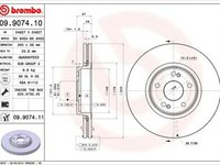 Disc frana RENAULT LAGUNA II BG0 1 BREMBO 09907410