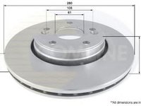 Disc frana RENAULT LAGUNA II BG0 1 COMLINE ADC1538V