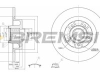 Disc frana RENAULT LAGUNA II Grandtour KG0 1 BREMSI DBB569S