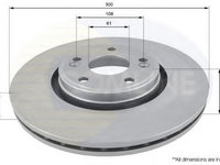 Disc frana RENAULT LAGUNA II Sport Tourer (KG0/1_) (2001 - 2016) COMLINE ADC1537V