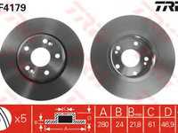 Disc frana RENAULT LAGUNA II Sport Tourer (KG0/1_) (2001 - 2016) TRW DF4179