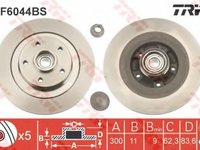 Disc frana RENAULT LAGUNA III (BT0/1) (2007 - 2016) TRW DF6044BS piesa NOUA