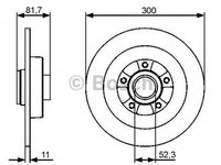 Disc frana RENAULT LAGUNA III BT0 1 BOSCH 0986479445