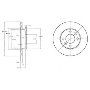 Disc frana RENAULT LOGAN I (LS_) (2004 - 2016) DELPHI BG2217