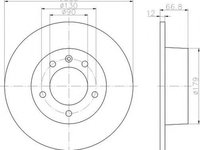 Disc frana RENAULT MASTER II caroserie FD HELLA 8DD355108291