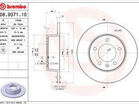 Disc frana RENAULT MASTER II nadwozie pe³ne FD Producator BREMBO 08.9371.10