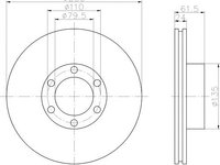 Disc frana RENAULT MASTER II Van (FD) - OEM - MEYLE ORIGINAL GERMANY: 6155216030|615 521 6030 - W02370416 - LIVRARE DIN STOC in 24 ore!!!