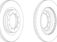 Disc frana RENAULT MASTER II Van (FD), RENAULT MASTER II platou / sasiu (ED/HD/UD), RENAULT TRUCKS MASCOTT caroserie inchisa/combi - FERODO FCR183A