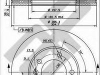 Disc frana RENAULT MASTER II Van (FD), RENAULT MASTER II platou / sasiu (ED/HD/UD), OPEL MOVANO caroserie (F9) - METZGER 24849