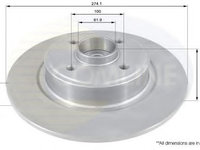 Disc frana RENAULT MEGANE I Break (KA0/1_) (1999 - 2003) COMLINE ADC1540