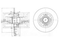 Disc frana RENAULT MEGANE I Classic LA0 1 DELPHI BG3888