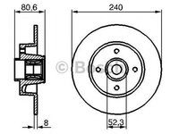 Disc frana RENAULT MEGANE II BM0 1 CM0 1 BOSCH 0986479278